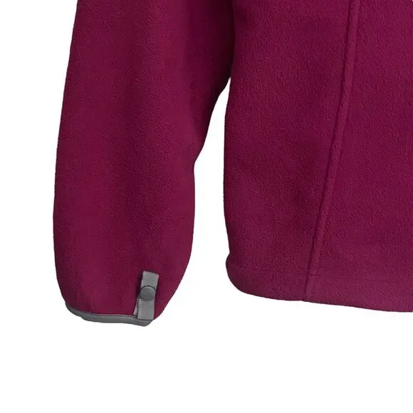 The North Face Womens Size Medium Full Zip Fleece Jacket Pockets Purple - Picture 7 of 9
